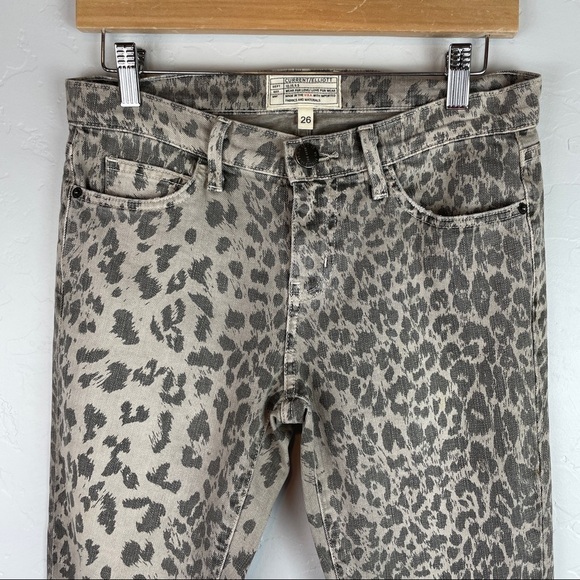 Current/Elliott The Stiletto in Grey Leopard Sz 26 - Picture 5 of 7
